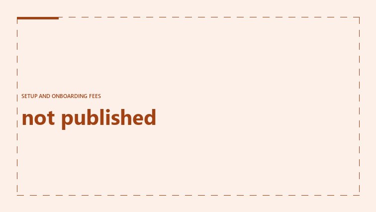 Cover graphic: the words not published, marking setup and onboarding fees as absent from both vendors' pricing pages.